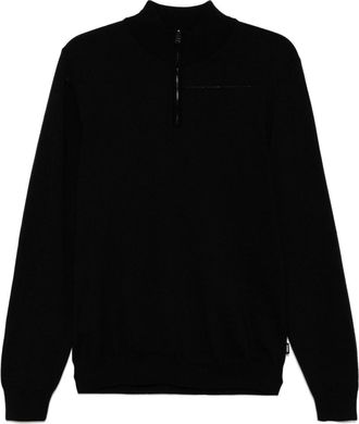 BOSS half-zip jumper - men - Virgin Wool - 3XL - Black