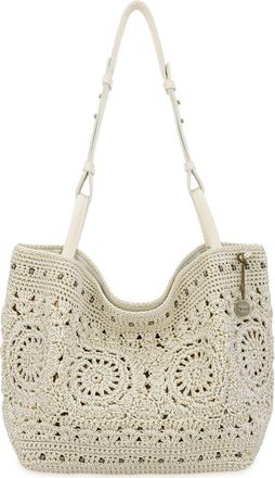 The Sak Los Feliz Medium Crochet Tote Bag in Natural Medallion at Nordstrom