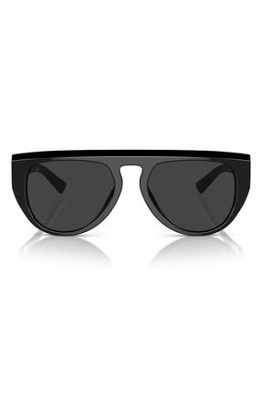 Ferrari 56mm Polarized Pilot Sunglasses in Black /Polar Black Mirror at Nordstrom