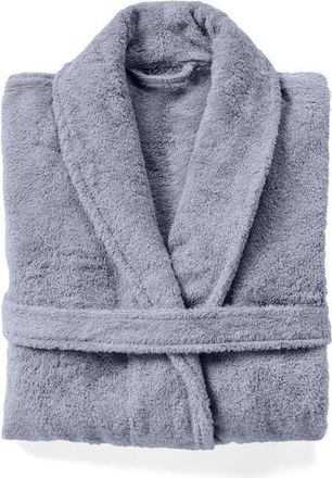 Coyuchi Gender Inclusive Cloud Loom Organic Cotton Robe in Steel Blue at Nordstrom, Size X-Small