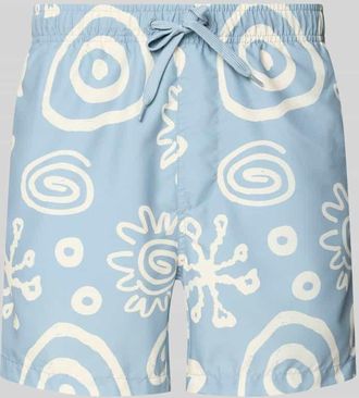 Only & Sons Badehose mit Allover-Muster Modell PRINT in Hellblau, Gr&ouml;&szlig;e XL