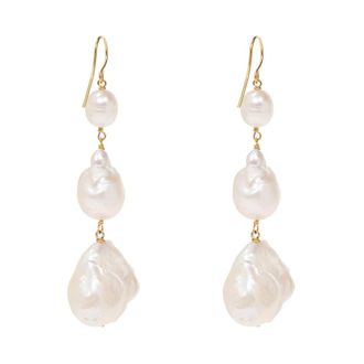Jil Sander Pareloorbellen - Dames - Oorbellen - Beige - ONE Size - Accessoires