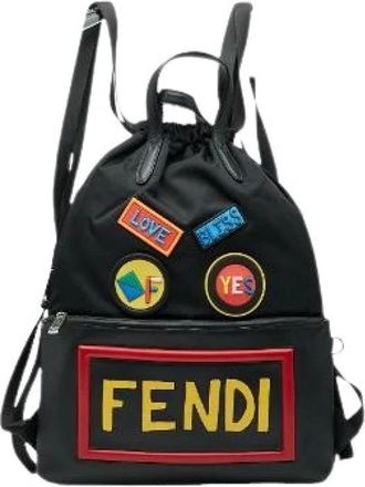 Fendi Pre-owned Backpacks, female, Multicolor, Size: ONE SIZE Pre-owned Nylon Backpack