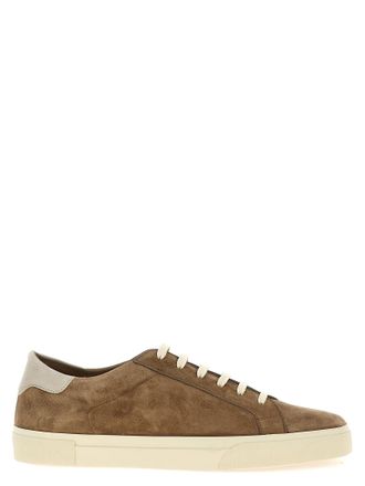 Brunello Cucinelli Beige Calfskin Low Top Mens Sneakers