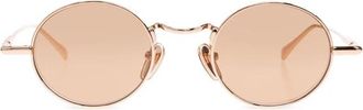 Chlo&eacute; Zonnebril met ronde metalen montuur - Dames - Zonnebrillen - Geel - ONE Size - Nylon - Accessoires