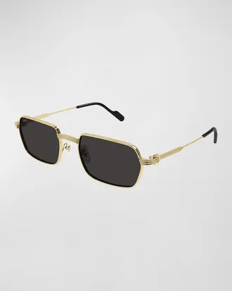 Cartier Men & apos;s Metal Rectangle Sunglasses