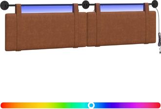 vidaXL Cabecero Colgante Marr&oacute;n Pu Antiguo Vidaxl