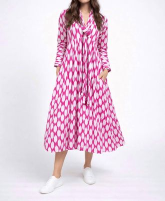 Guadalupe Design Nora Ikat Dress In Pink