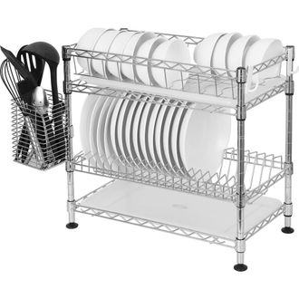 Jonathan Y Designs Brooklyn 24 Adjustable Dish Rack, Chrome at Nordstrom