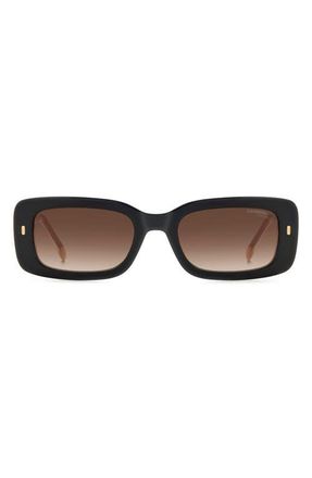 Carrera 53mm Gradient Rectangular Sunglasses in Black Beige/Brown Gradient at Nordstrom