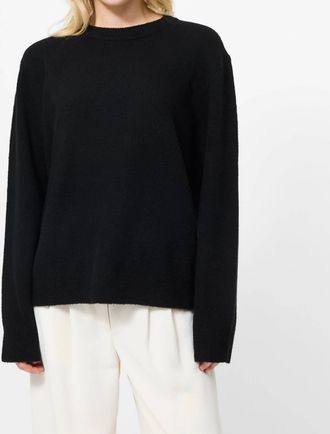 French Connection Emilia Knit Boyfriend Pullover Sweater In Black