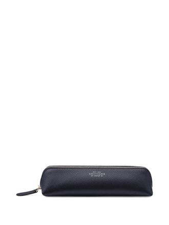 Smythson Astuccio Panama con zip - Blu