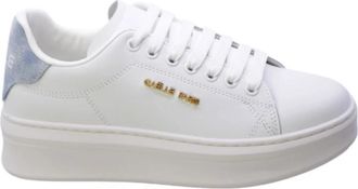 Ga&euml;lle Paris Witte Eco-leren Sneakers - Dames - Sneakers - Wit - 39 EU - Leer - Schoenen