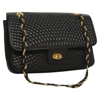 Bally Tweedehands leren handtassen - Dames - Pre-owned - Zwart - Maat: ONE Size Leer