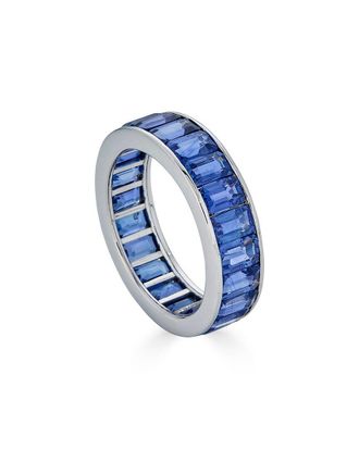 Diana M. Jewels Fine Jewelry 18K 7.53 Ct. Tw. Blue Sapphire Eternity Ring
