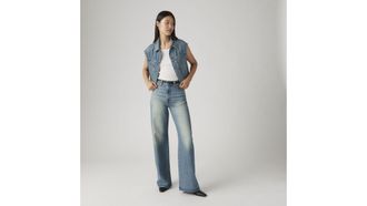 Levi's Ribcage Wide Leg Jeans - Womens - 24X32 - Blue