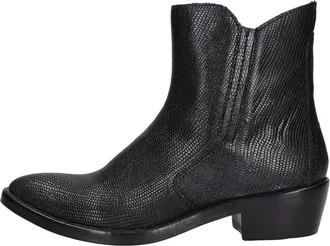 Emanuelle Vee Schoenen, Dames, Zwart, 37 EU, Leer, Texaanse Leren Enkellaarsjes