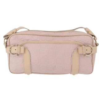 Ferragamo Pre-owned Cross Body Bags, female, Pink, Size: ONE SIZE Pre-owned Leather Shoulder Bag
