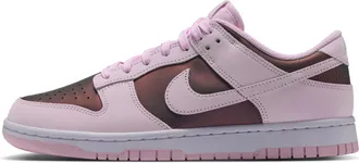 Nike Womens Dunk Low SE Iridescent Shoes in Pink | IR5590-600
