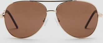 Mango Occhiali da sole montatura aviatore oro - Donna - Taglia unica - MANGO