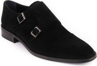 Vella Pais Mico Double Monk Strap Leather Loafer in Black at Nordstrom Rack, Size 10.5