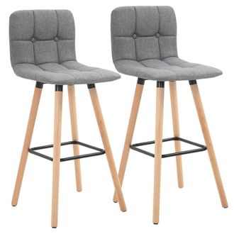 HOMCOM Taburetes de bar 41.5x47x97.5 cm gris