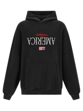 Willy Chavarria Mens Welcome To America-Hooligan Hoodie