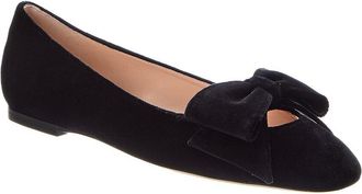 Valentino Vlogo Signature Velvet Ballerina Flat