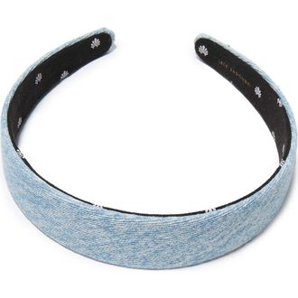 Lele Sadoughi Bessette Denim Headband in Stone Wash at Nordstrom