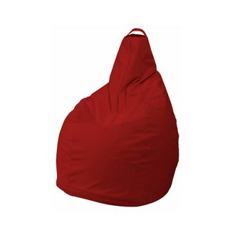 Dmora Dmora - Puf Aunter, Sill&oacute;n Multiusos, Puf, Puf Reposapi&eacute;s, Made In Italy, 90x90 H120 Cm, Rojo