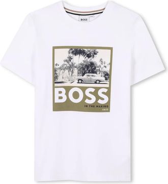 BOSS Kidswear graphic-print T-shirt - kids - Cotton - 10 - White