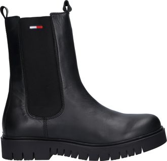 Tommy Hilfiger Womens Boots for woman in black Leather - Size EU 36