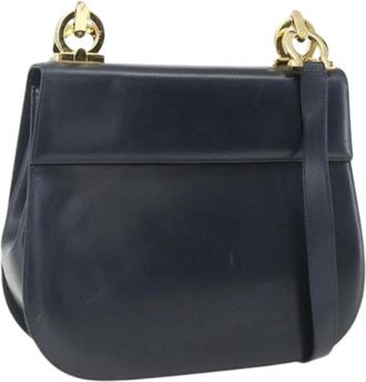 Ferragamo Pre-owned Cross Body Bags, female, Blue, Size: ONE SIZE Pre-owned Leather Cross Body Bag