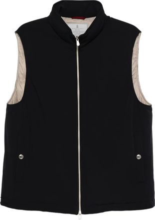 Brunello Cucinelli Gilet con zip - Blu
