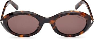 Tom Ford Ft 1186 Zonnebril - Dames - Zonnebrillen - Bruin - 51 MM - Accessoires