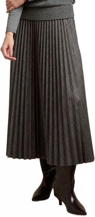Lyss&eacute; Pleated Ponte Midi Skirt In Lon Gl Pld