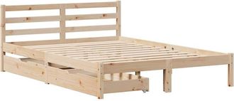 vidaXL Bed Frame without Mattress 140x200 cm Solid Wood Pine Vidaxl