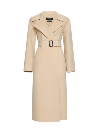 Max Mara Belted Long-sleeved Coat
