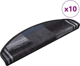 vidaXL Alfombrillas Escalera Autoadhesivas 10 Uds 65x21x4 Cm Vidaxl