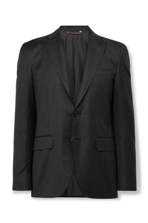 Canali Kei Slim-Fit Unstructured Super 150s Wool Blazer