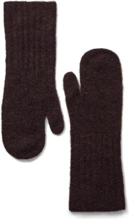 Mos Mosh MMLora Knit Mittens - Dames - Handschoenen - Bruin - ONE Size - Accessoires