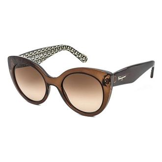 Ferragamo SF964S210 Cat-Eye Sunglasses - Brown