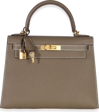 Herm&egrave;s Herm&egrave;s Epsom Sellier Kelly 28 GHW Etoupe