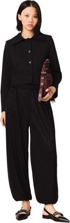 Maje Metallic harem trousers in Black at Nordstrom, Size 42 Eu