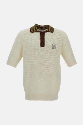 Dr&ocirc;le de Monsieur Polo In Maglia Ajour&eacute; D Miroir