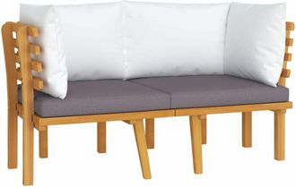 vidaXL Vidaxl - Sof&aacute; de jard&iacute;n de 2 plazas con cojines madera maciza de acacia