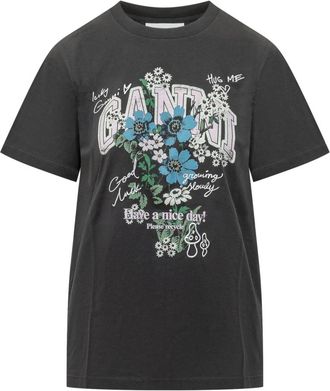 Ganni Mujer, Camisetas, Negro, Talla: M
