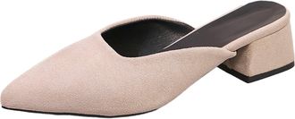 Generic cfpqv Womens Mules with Heel Closed Sandals Pumps Womens Lace Dress Shoes Wedding Shoes Slippers Slides Summer Shoes Sandals Stiletto Shoes Slippers S