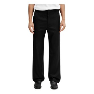 Kenzo Rechte pantalon van scheerwol - Heren - Broeken - Zwart - Maat: 2XS Wol