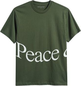 Museum of Peace and Quiet Jumbo Wordmark Graphic Cotton T-Shirt in Forest at Nordstrom, Size Xx-Large